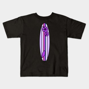 Bisexual Flag Surfboard - Purple Kids T-Shirt